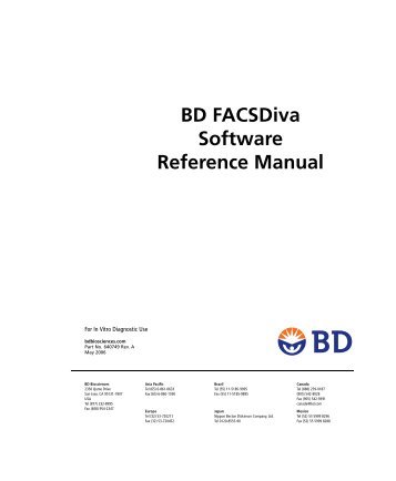 Bd Facsdiva Software Reference Manual